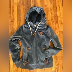 Dusty blue, velvet jacket